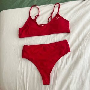 Boutine LA red bikini set size medium.
